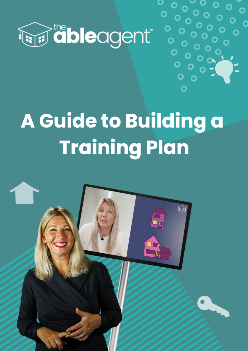 Free downloadable guide - A Guide to building a traing plan for estate and lettings agents
